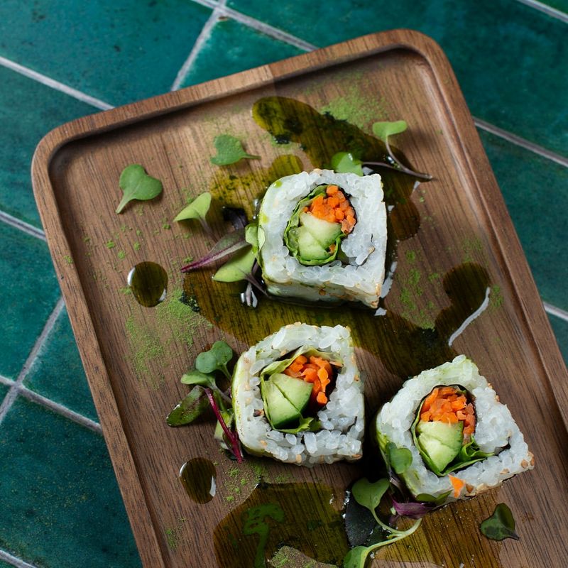 Matcha-Infused Sushi Rolls