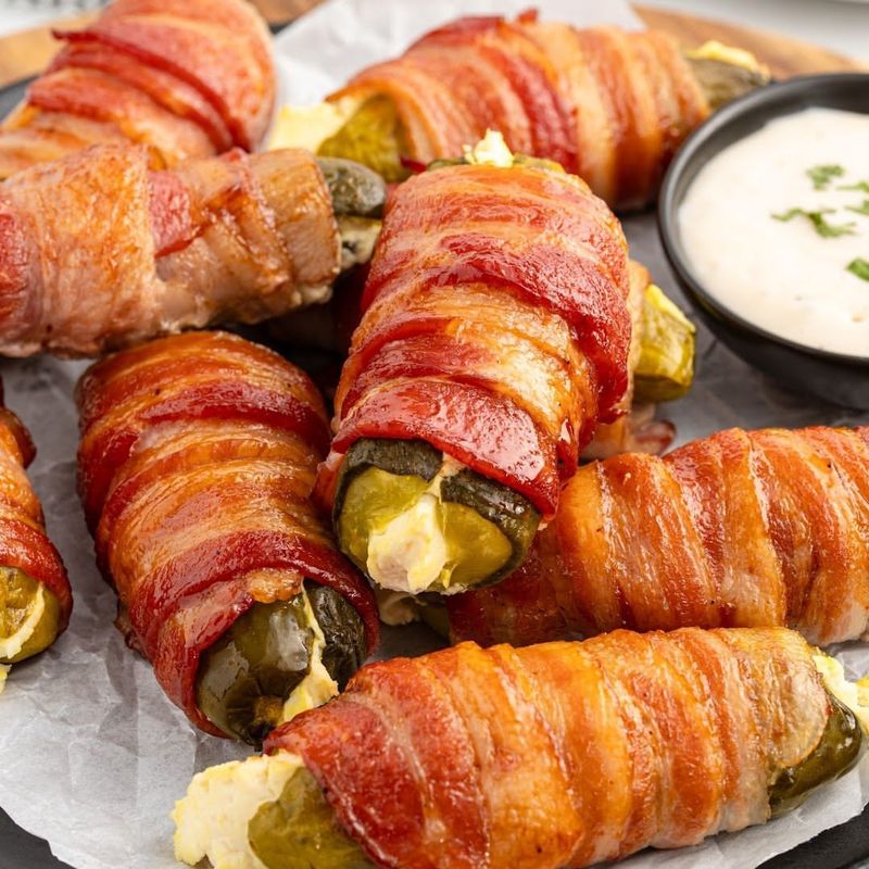 Bacon-Wrapped Pickles