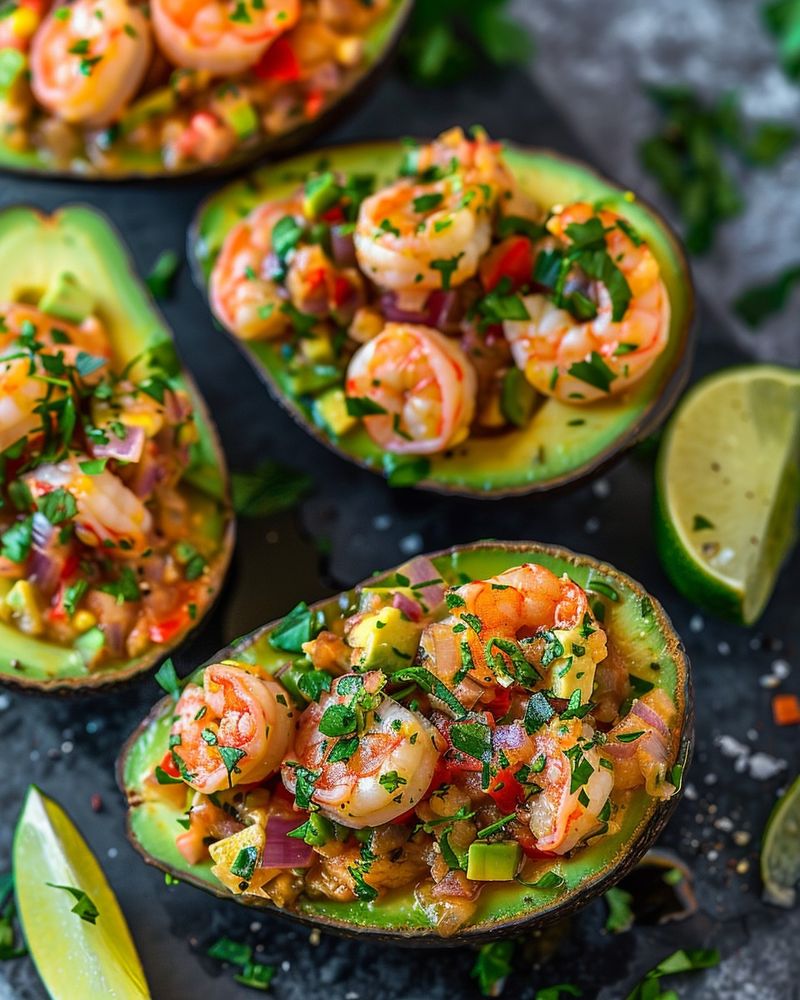 Baked Shrimp Stuffed Avocados