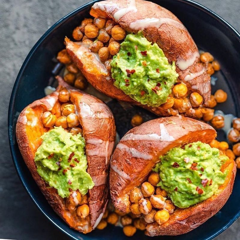 Baked Sweet Potato with Herbs