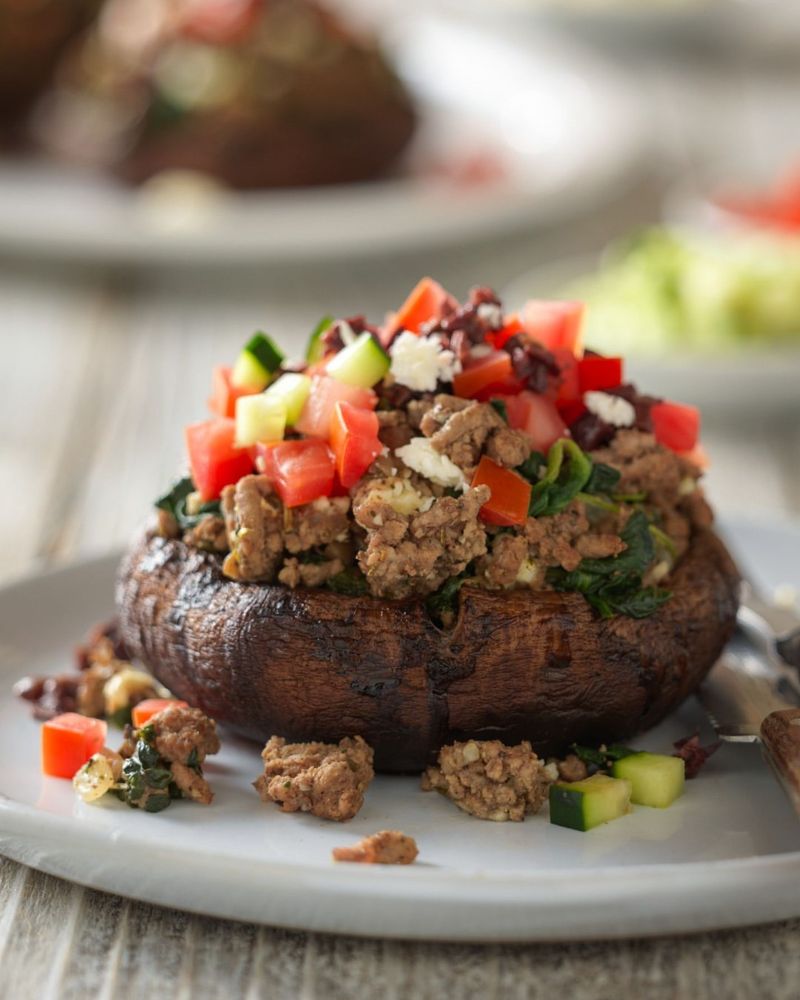 Beef Stuffed Mushrooms