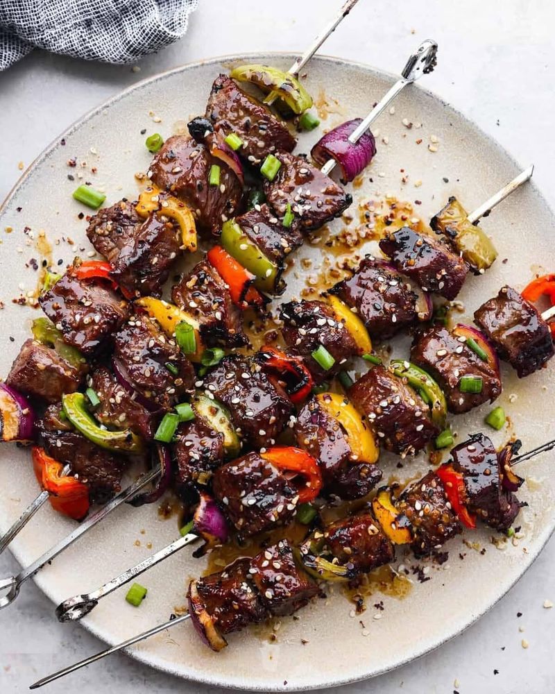 Beef and Vegetable Skewers