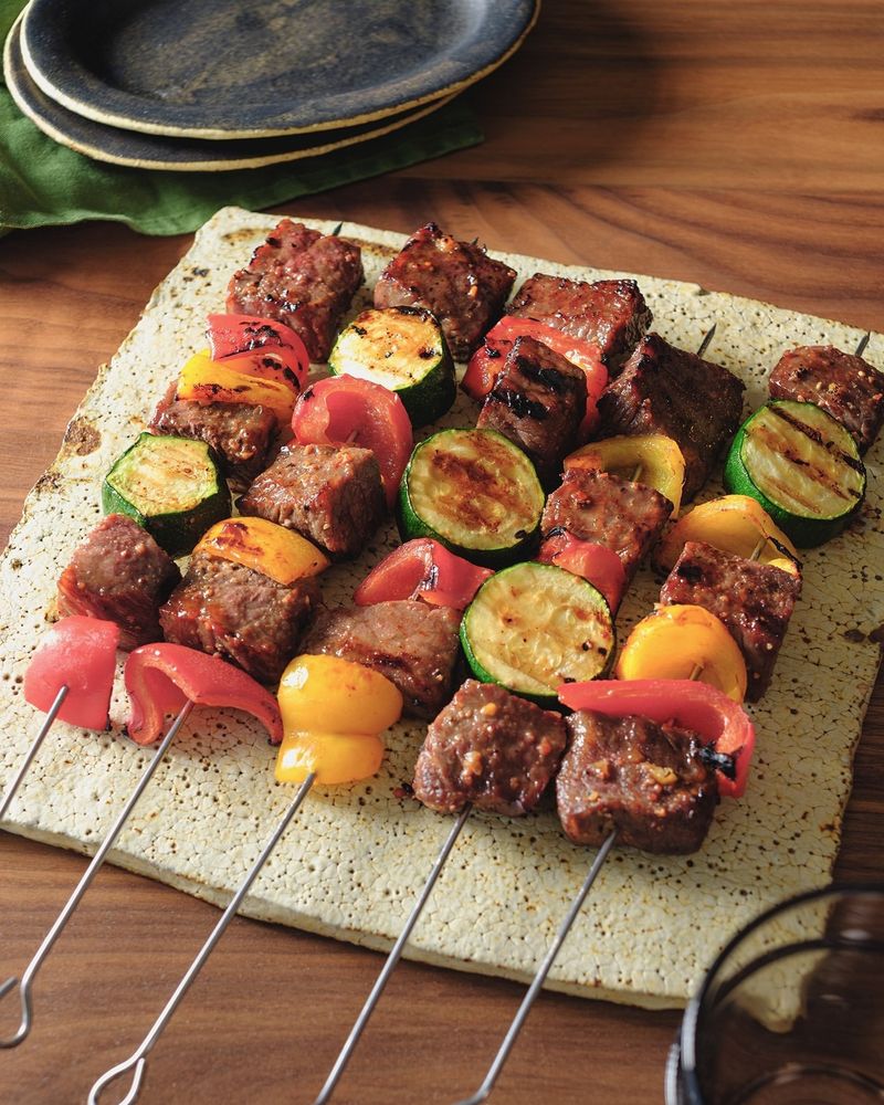 Beef and Vegetable Skewers