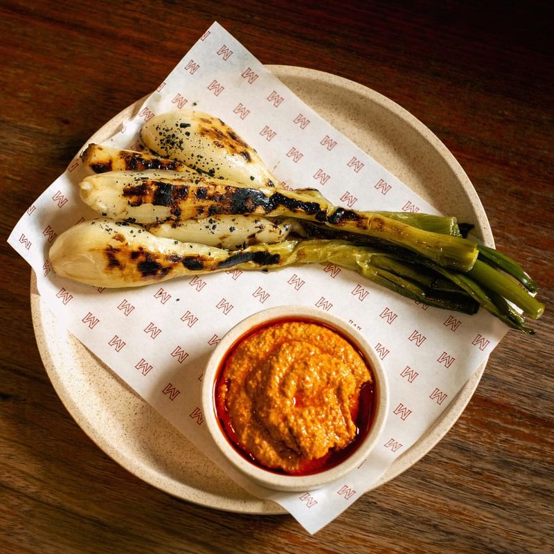 Calçots with Romesco Sauce