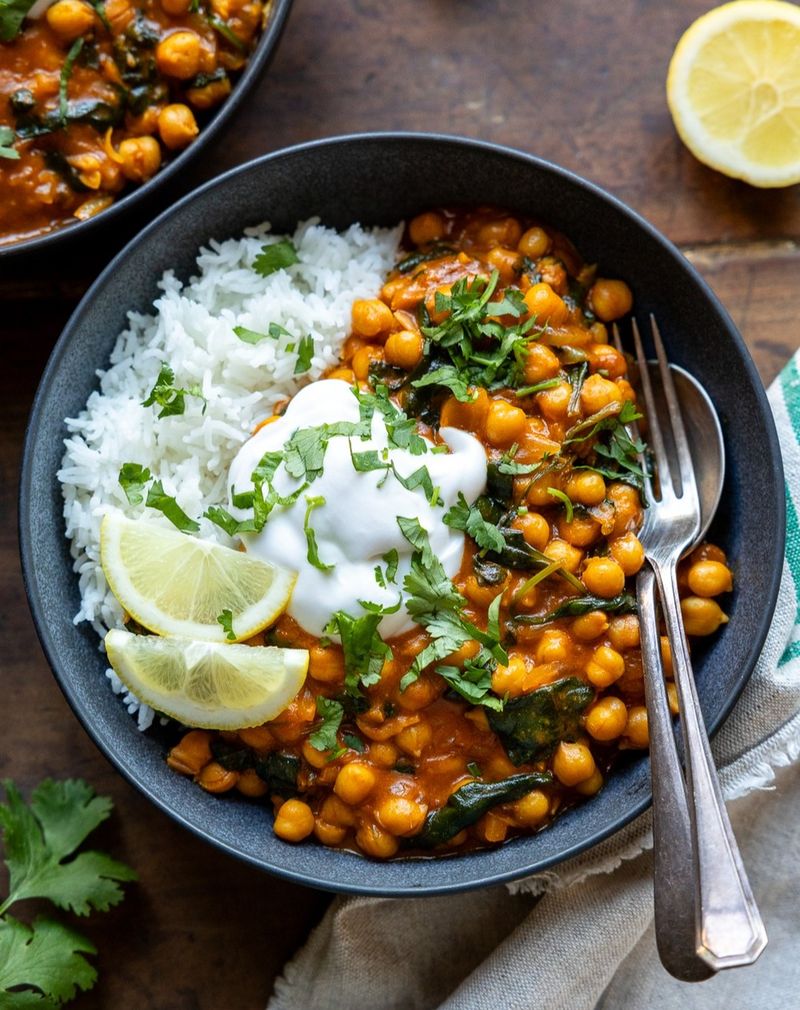 Chickpea and Spinach Curry