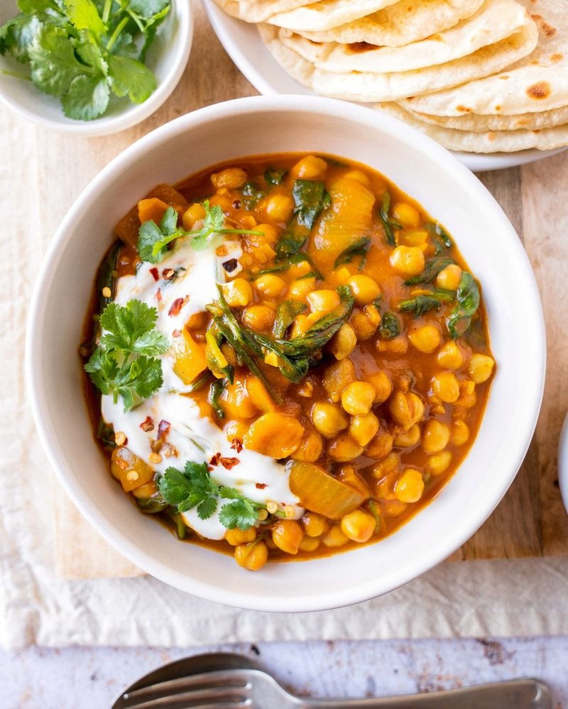 Chickpea and Spinach Curry