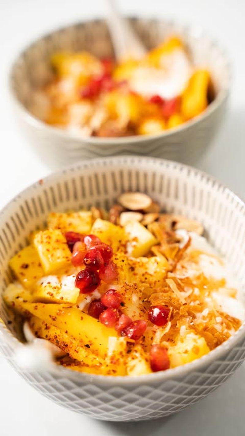 Cottage Cheese with Pineapple and Walnuts