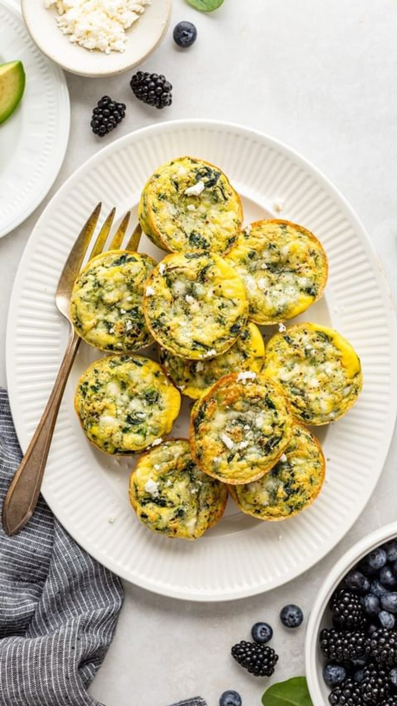 Egg Muffins with Spinach and Feta