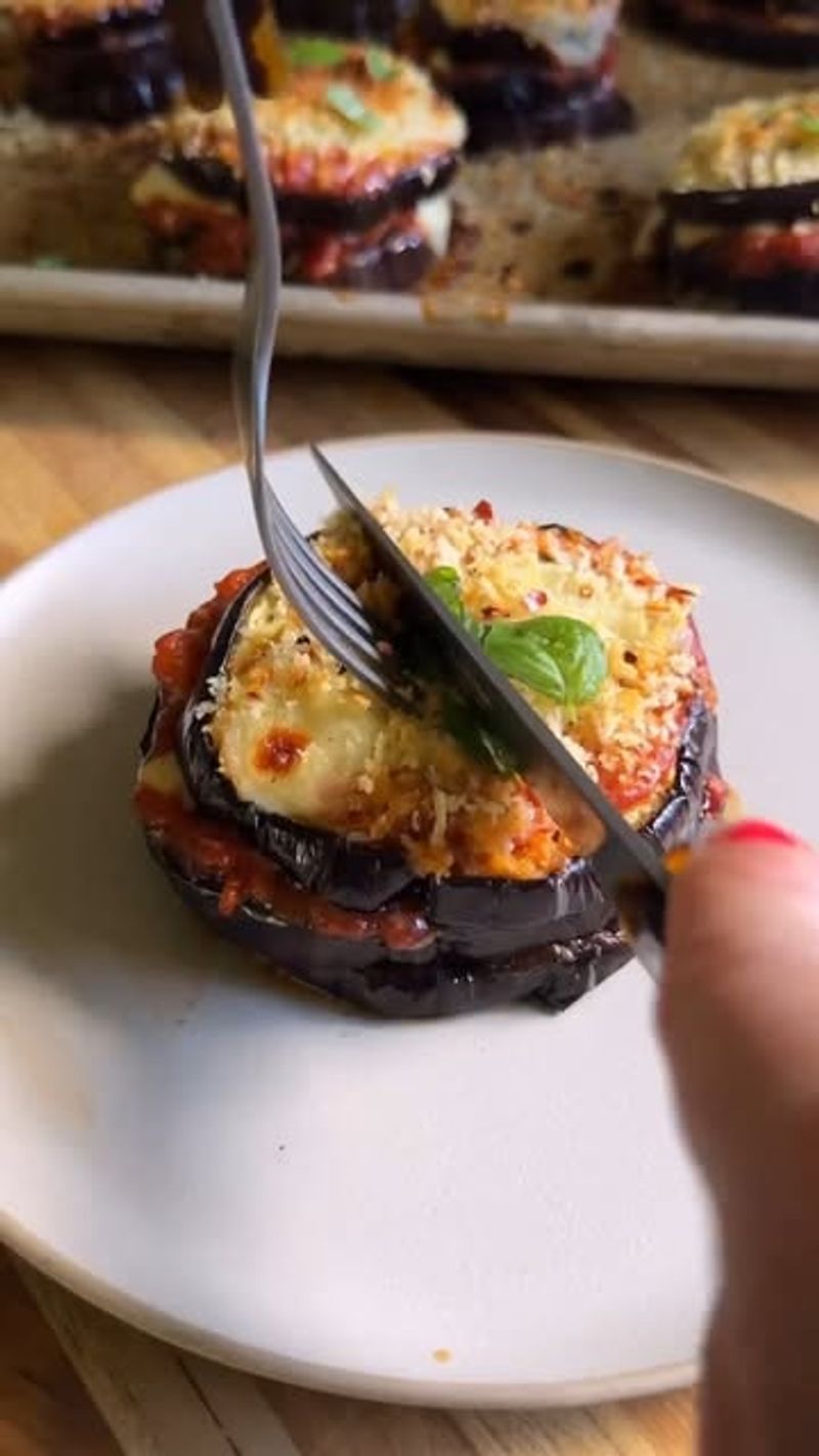 Eggplant Parmesan Stack
