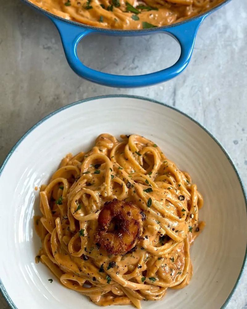 Garlic Shrimp Linguine