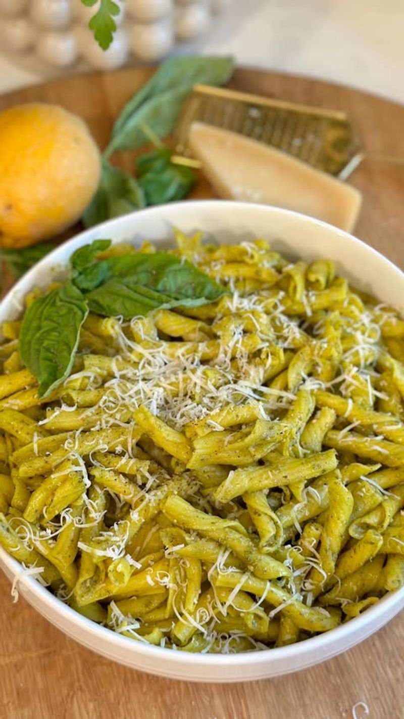 Lemon Basil Pesto Pasta