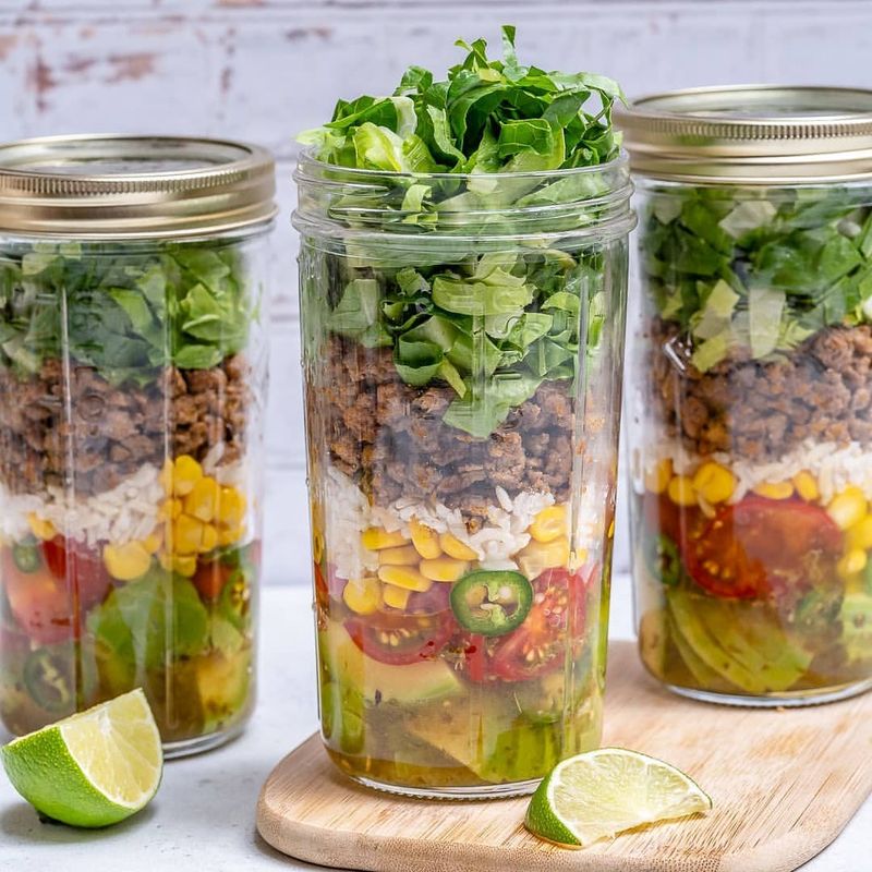 Mason Jar Taco Salad