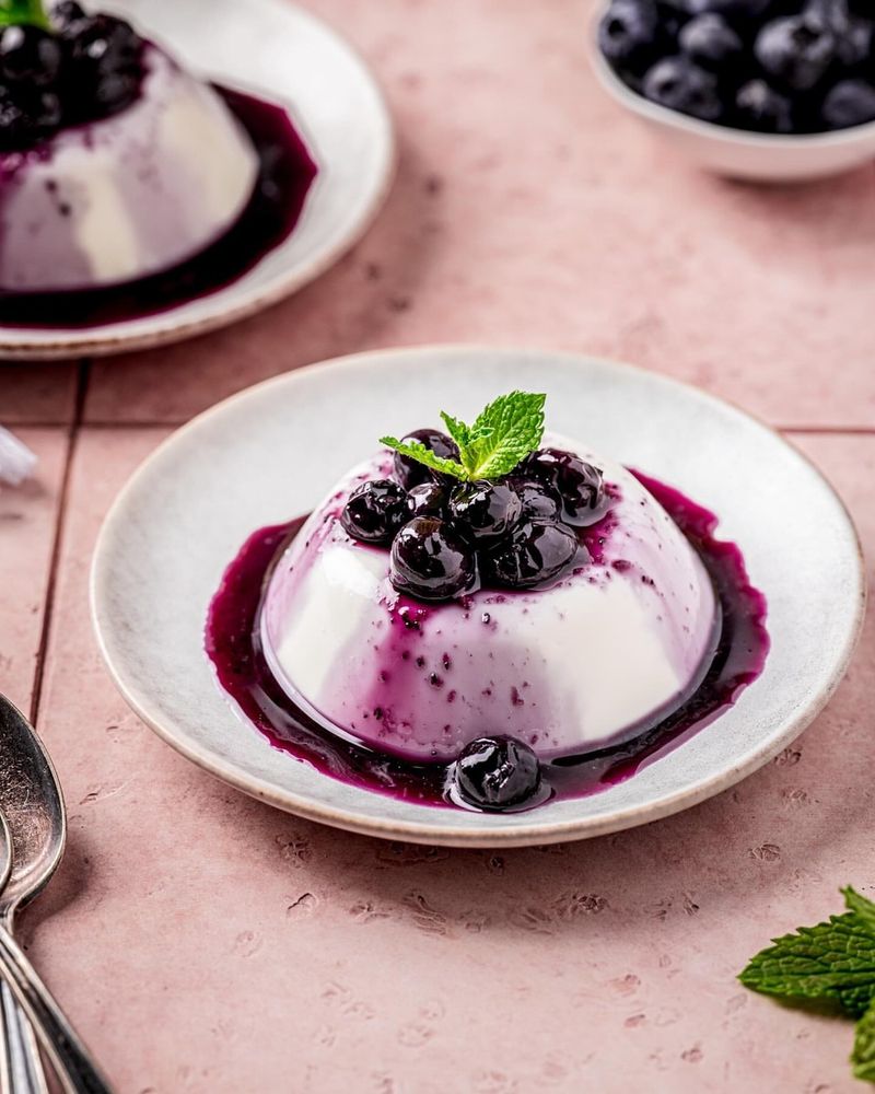 Panna Cotta with Berry Compote