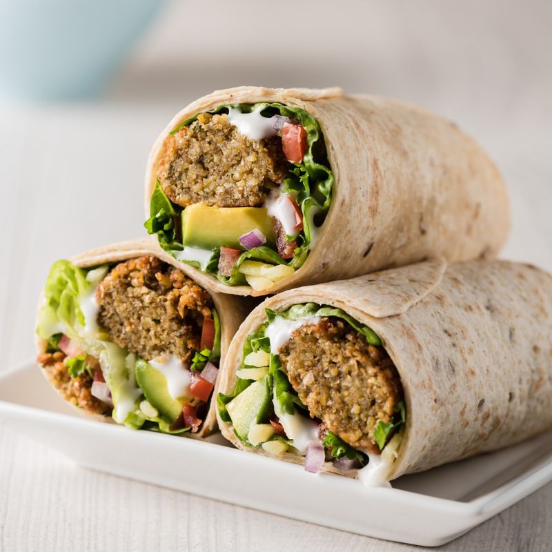 Falafel and Hummus Wrap