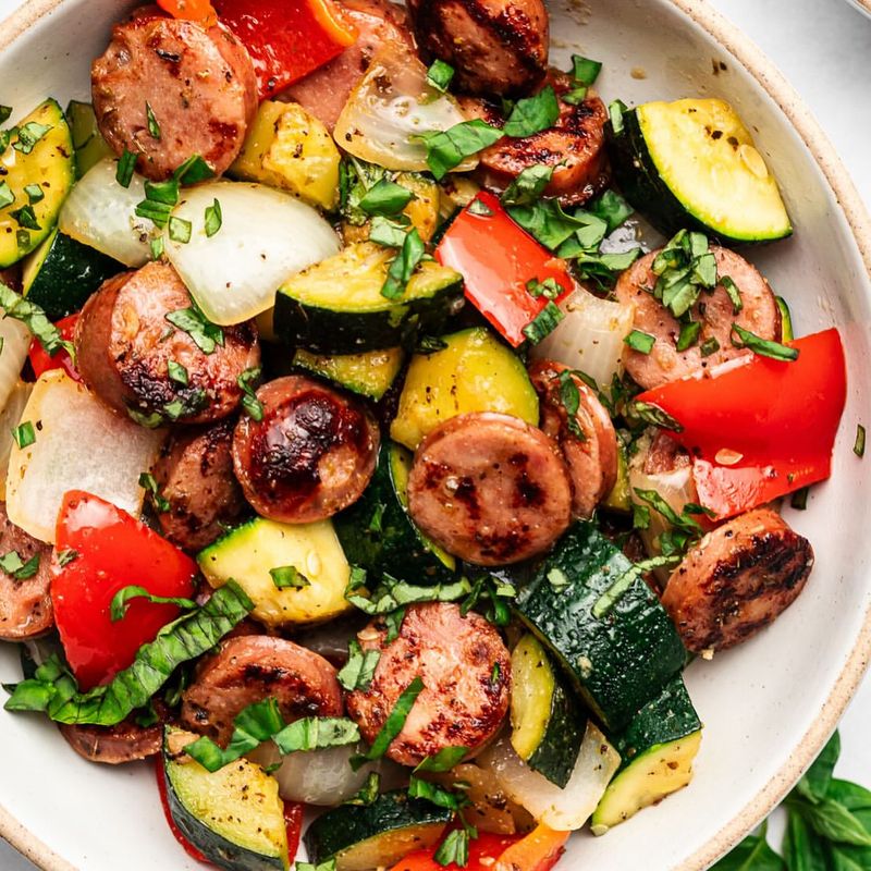 Zucchini and Turkey Sausage Bake