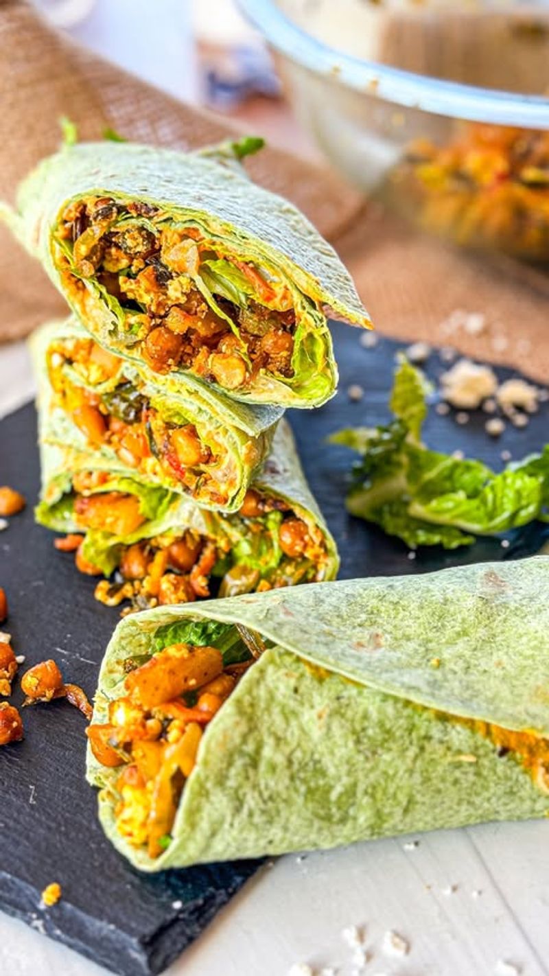 Roasted Vegetable and Hummus Wrap