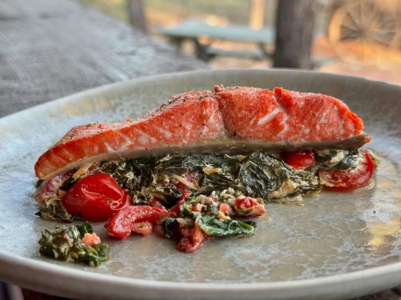 Stuffed Salmon with Spinach and Feta