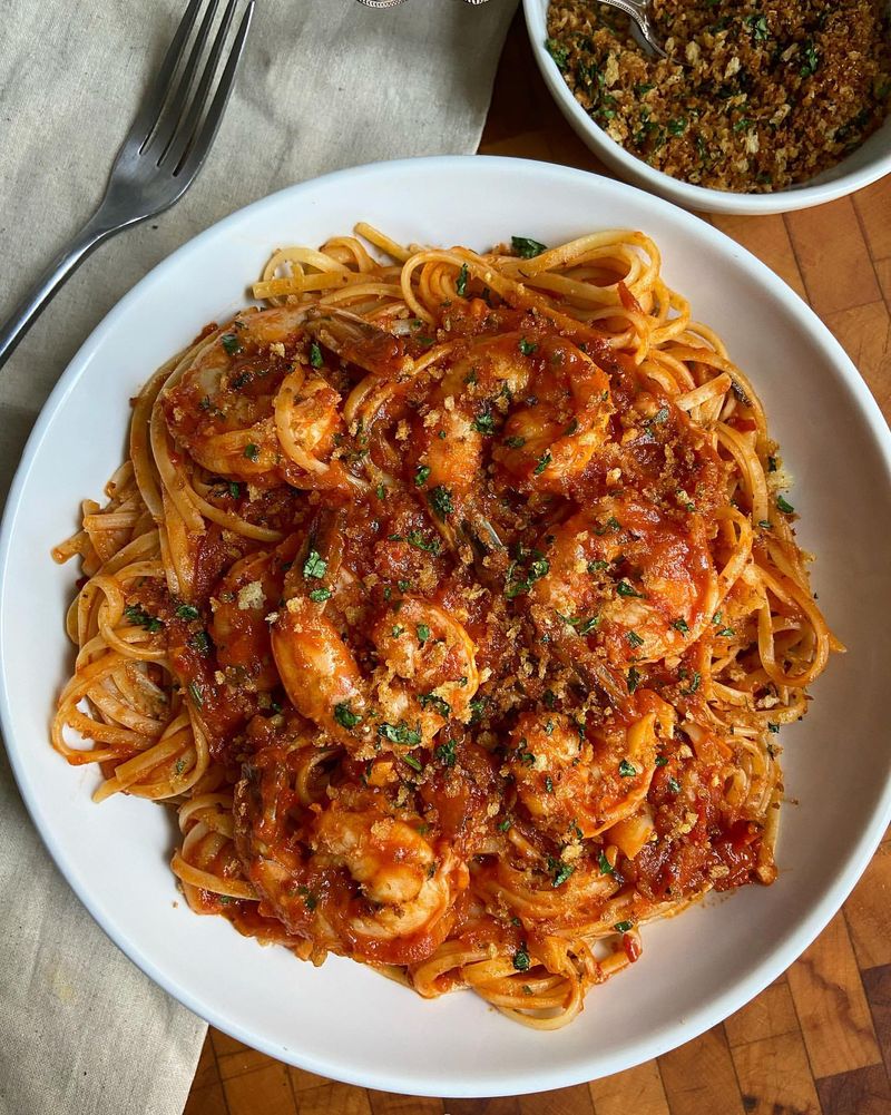 Shrimp Fra Diavolo with Linguine