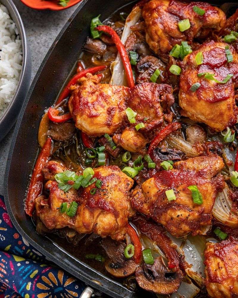 Spicy Sriracha Chicken Thighs