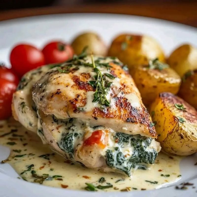 Spinach and Feta Stuffed Chicken