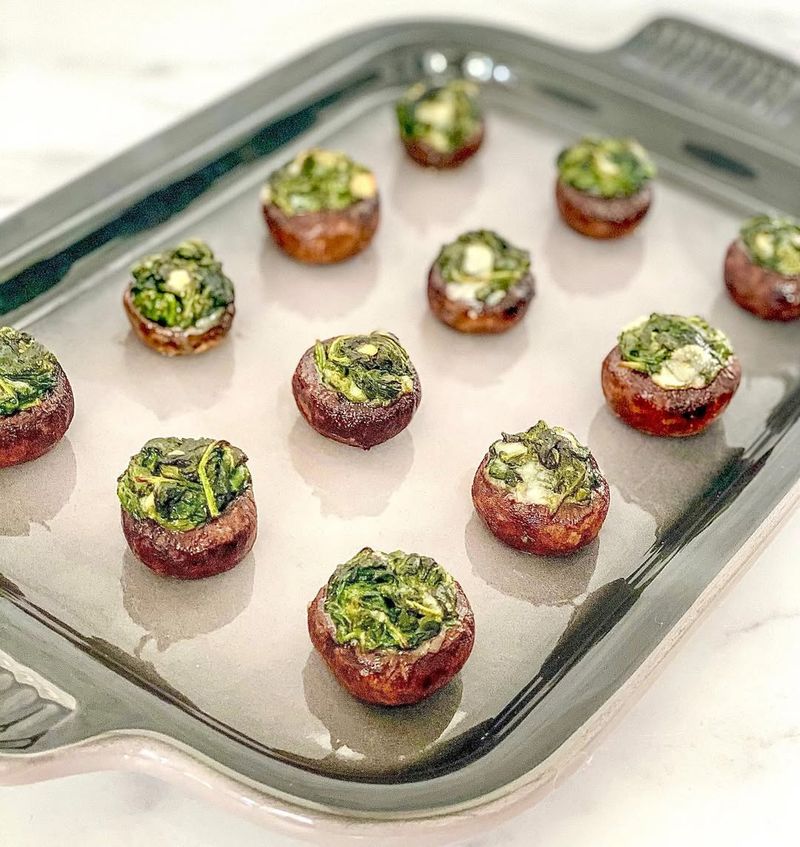 Spinach and Feta Stuffed Mushrooms