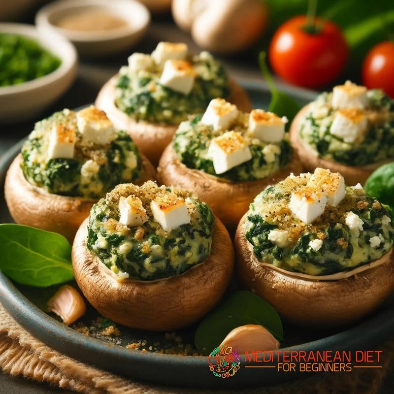 Spinach and Feta Stuffed Mushrooms