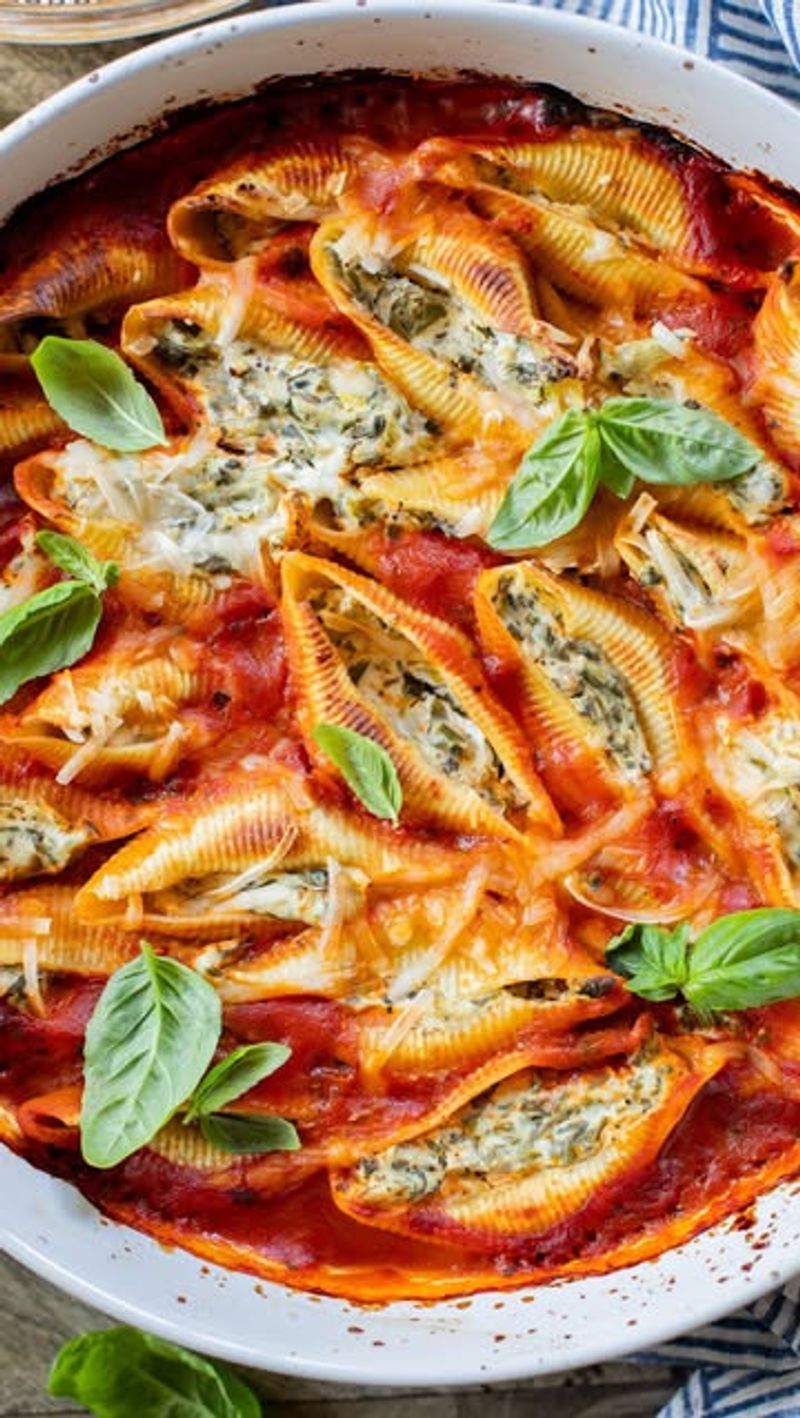 Spinach and Ricotta Stuffed Shells