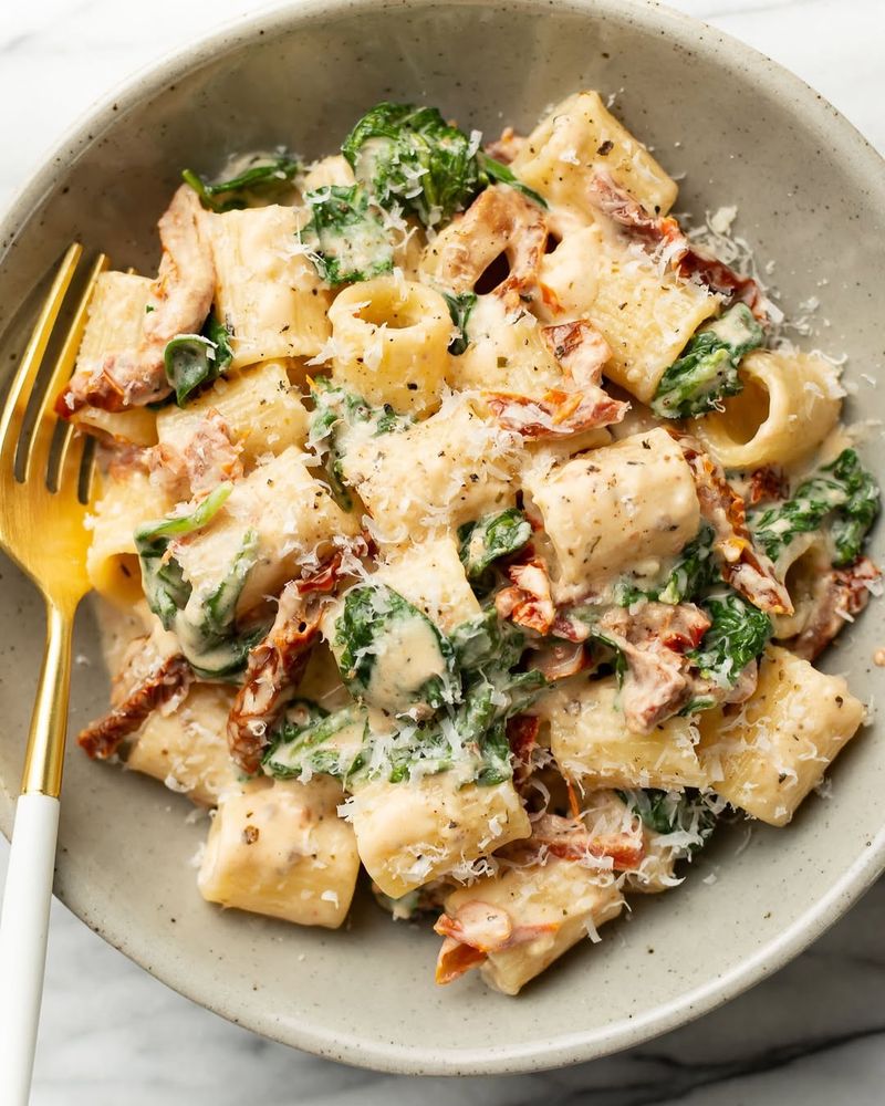 Sundried Tomato and Spinach Pasta