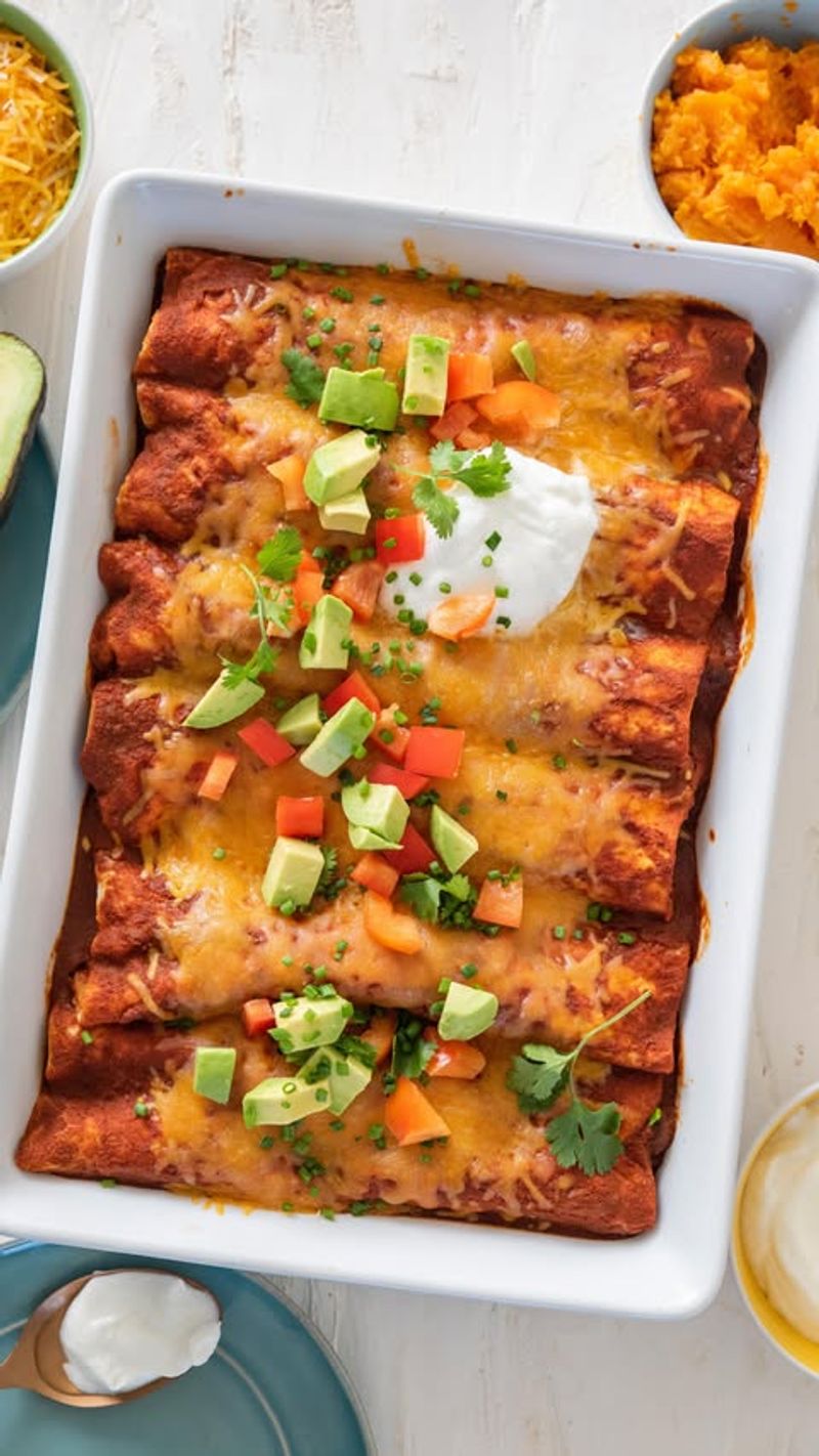 Sweet Potato and Black Bean Enchiladas