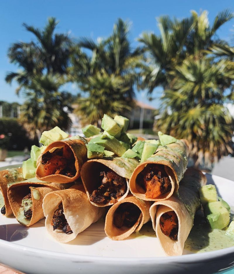 Sweet Potato and Black Bean Taquitos