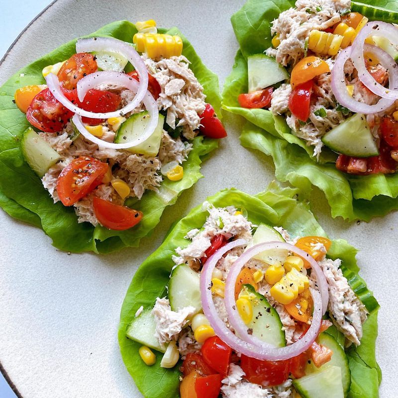 Tuna Salad Lettuce Wraps