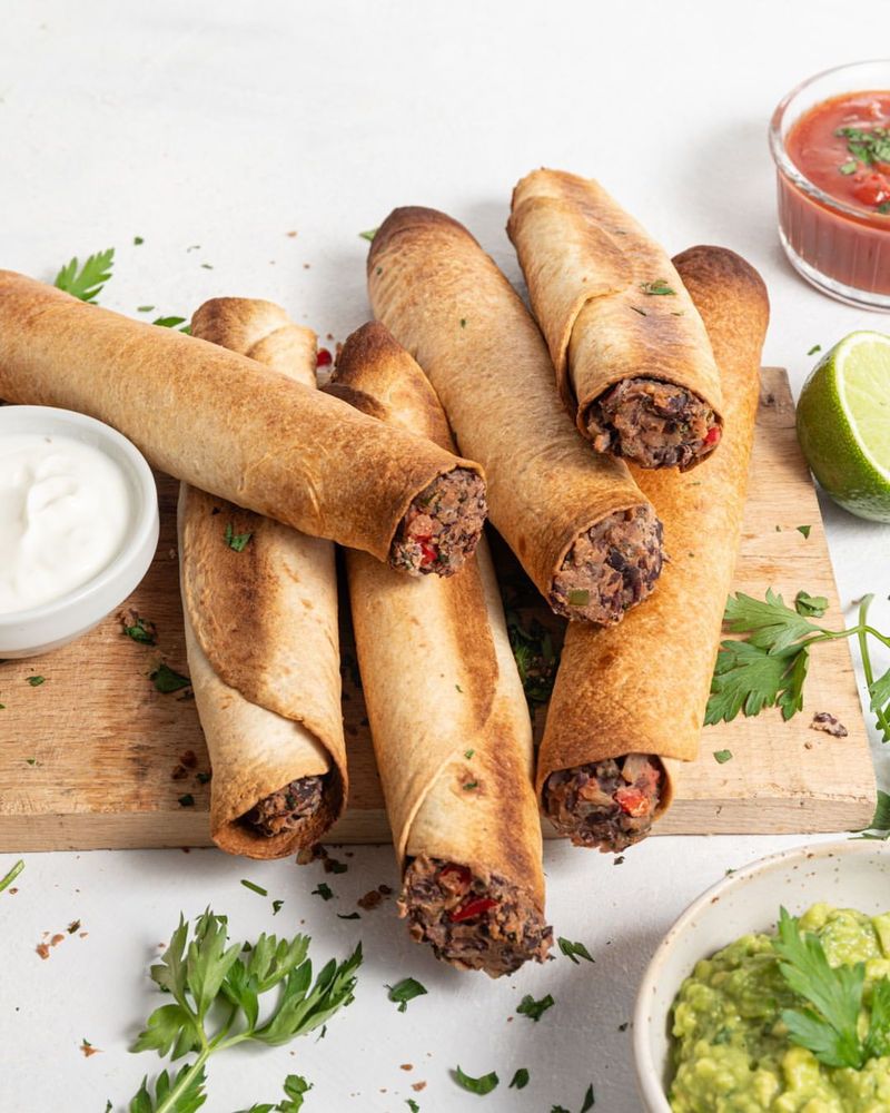 Vegetarian Black Bean Taquitos