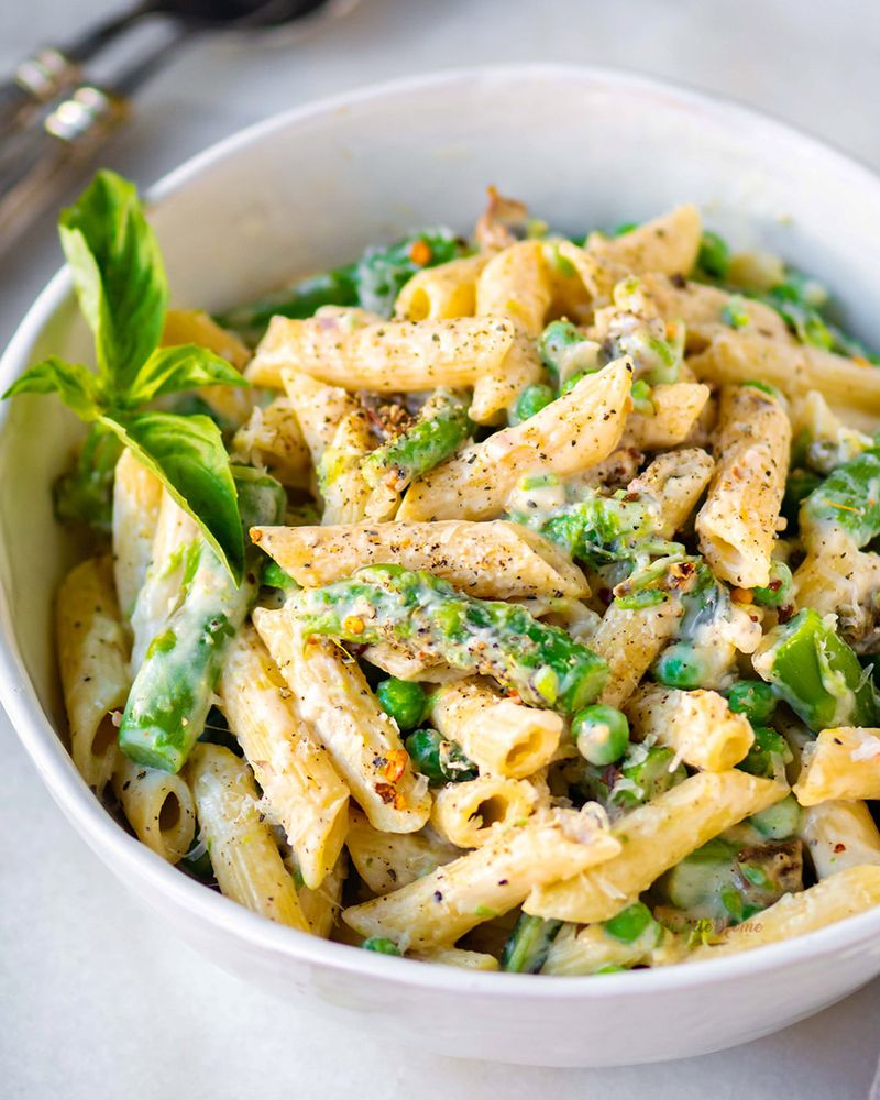 Zesty Lemon Penne with Asparagus