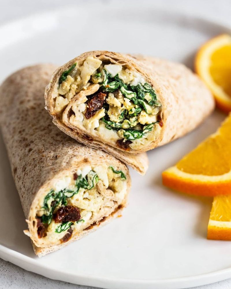 Egg and Spinach Wrap