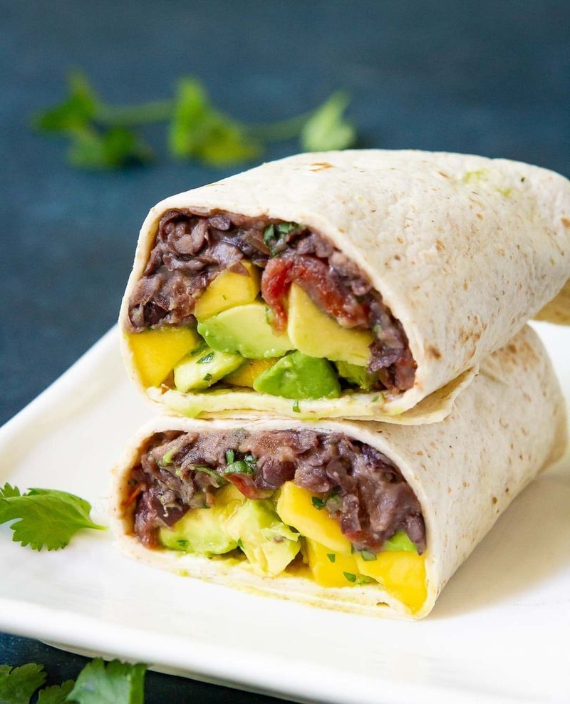 Egg and Black Bean Wraps