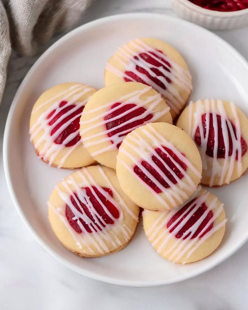 Raspberry Almond Thumbprints