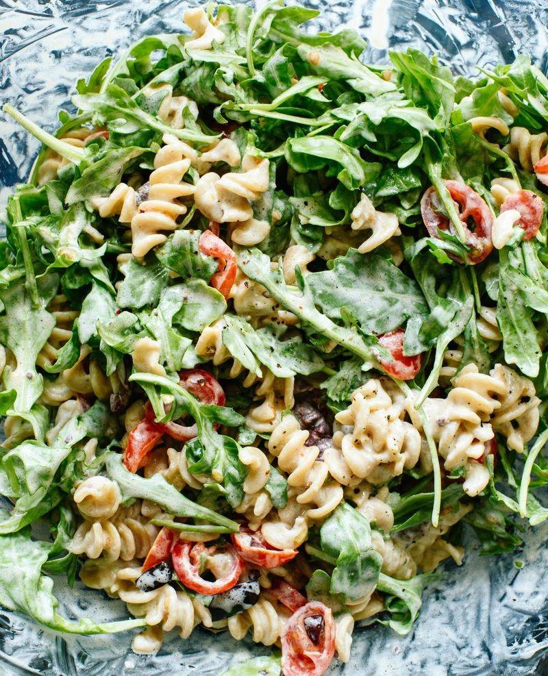 Fusilli with Arugula and Goat Cheese