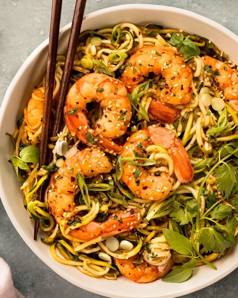 Zucchini Noodles with Shrimp