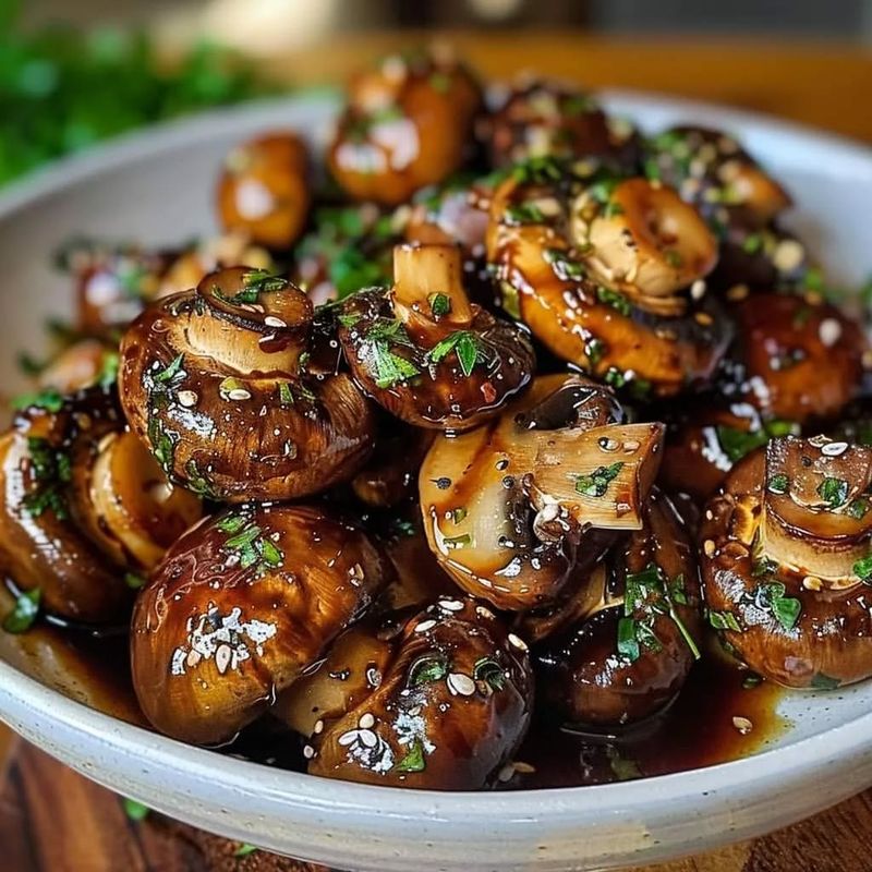 Roasted Garlic Mushrooms