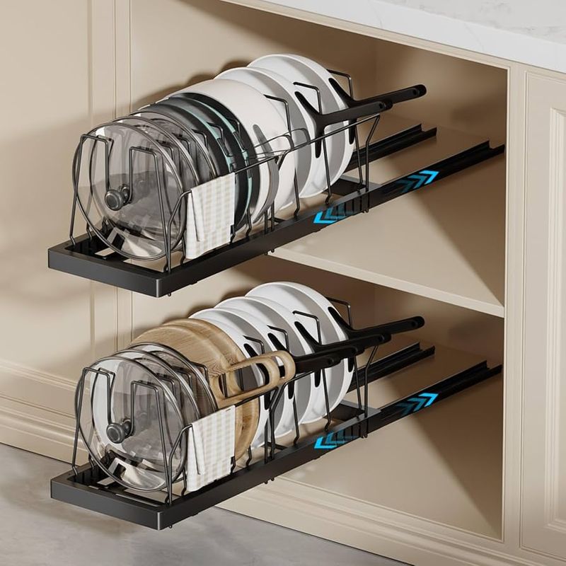Adjustable Pot Lid Organizer