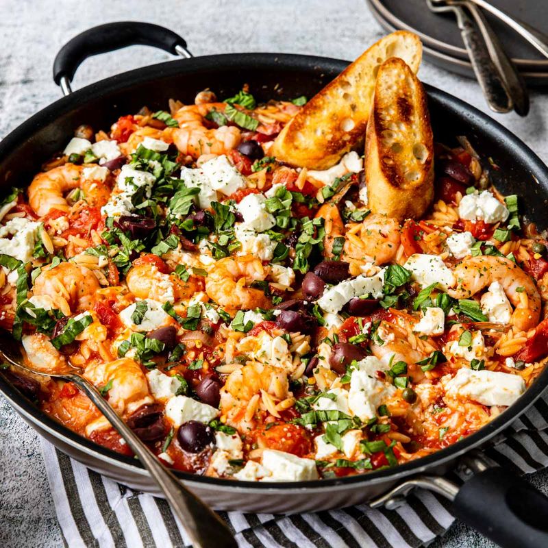 Mediterranean Shrimp Skillet