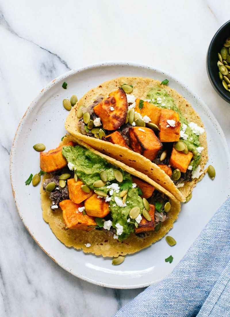 Sweet Potato and Black Bean Breakfast Tacos