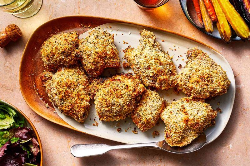 Crispy Parmesan-Crusted Chicken Thighs