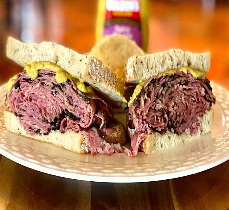 Pastrami Sandwiches Piled Too High