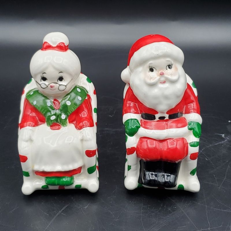 Lefton Mr. and Mrs. Claus Cookie Jar Set