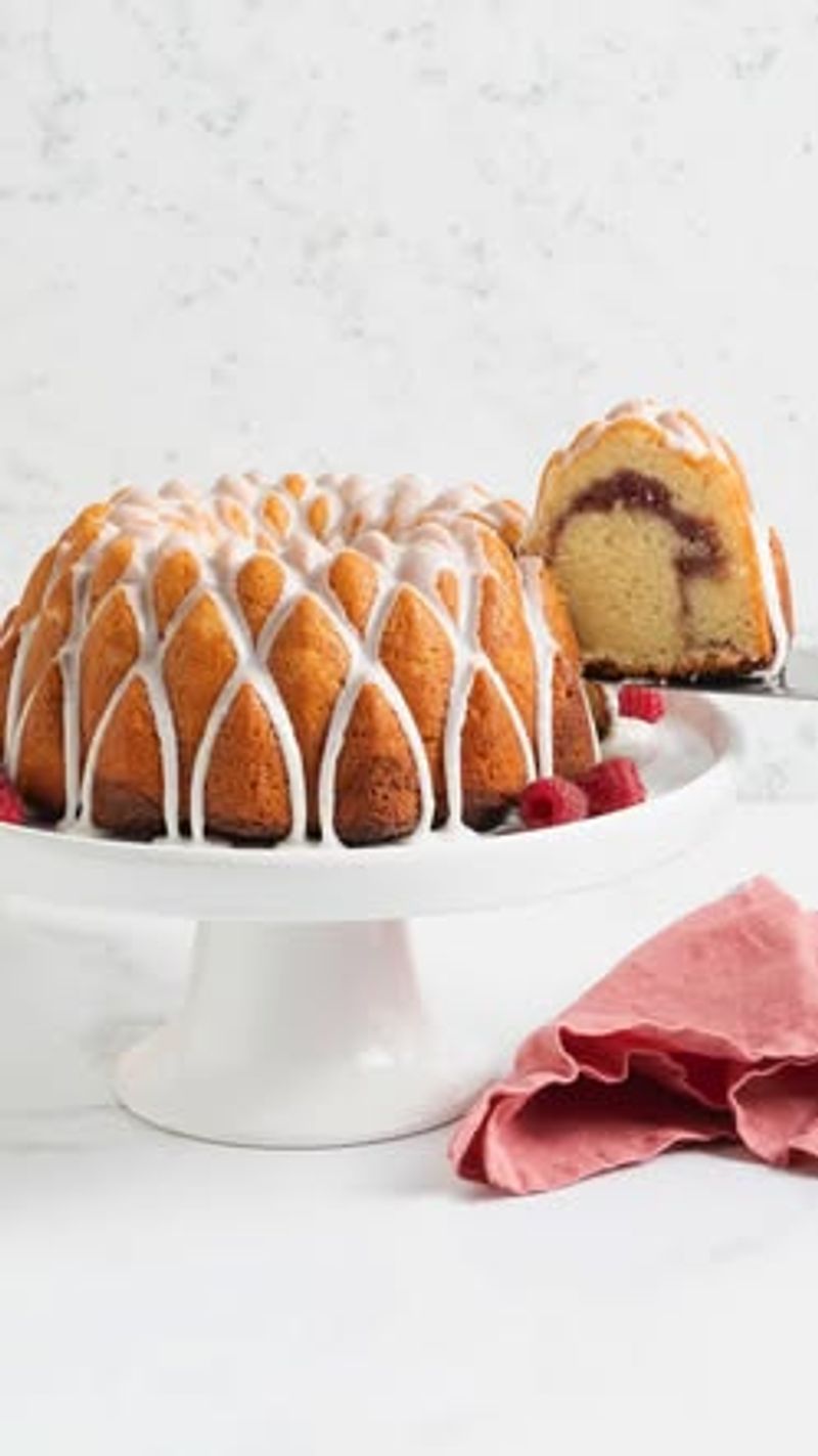 Raspberry Almond Bundt Cake