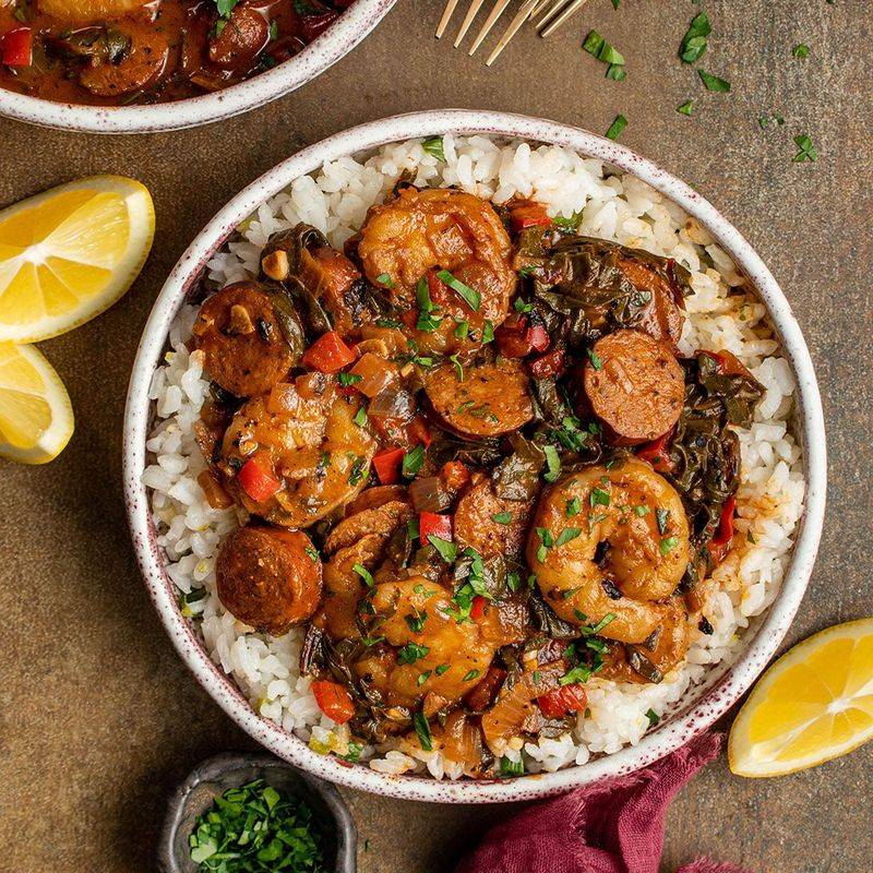Cajun Shrimp and Sausage Skillet