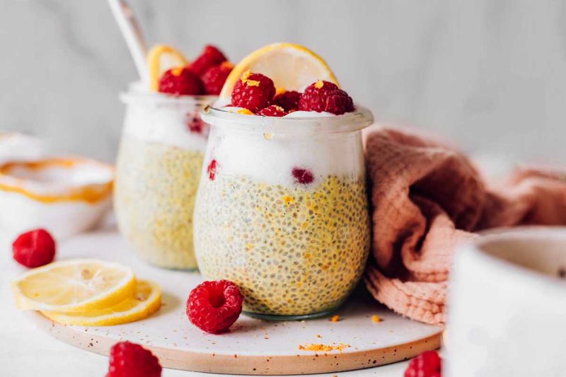 Raspberry Lemon Chia Pudding
