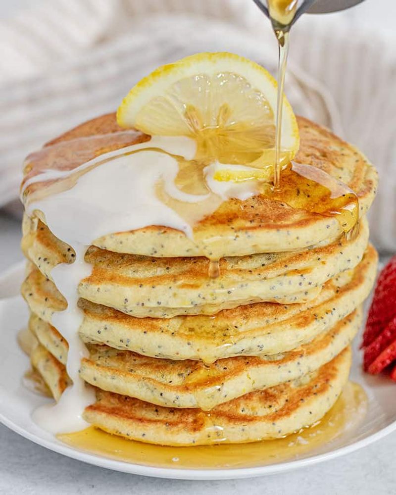 Lemon Poppy Seed Pancakes
