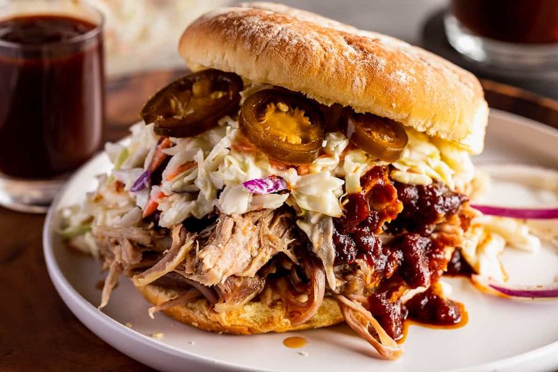 Pulled Pork Sandwich (with vinegar-based slaw)